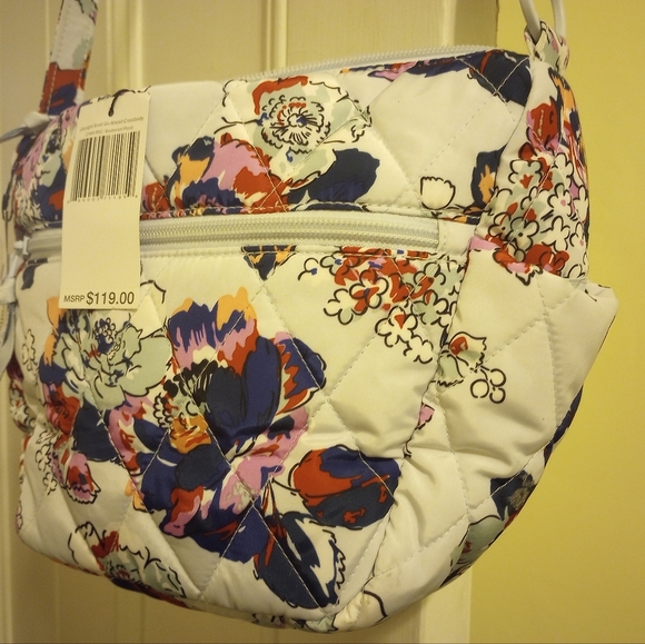Vera Bradley crossbody bag. Light blue floral print. - Picture 3 of 6